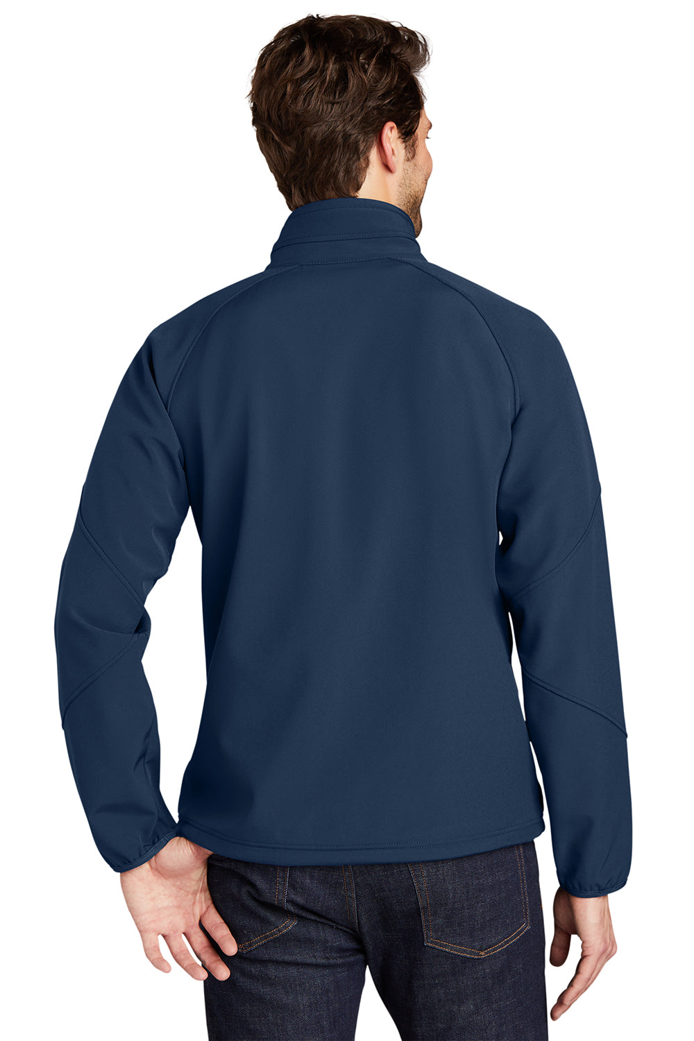Port Authority J705/TLJ705 Mens Wind & Water Resistant Full Zip Jacket Insignia Blue Model Back