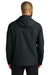 Port Authority J714 Mens C-FREE Water Resistant Full Zip Hooded Rain Jacket Deep Black Model Back