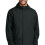 Port Authority Mens C-FREE Water Resistant Full Zip Hooded Rain Jacket - Deep Black