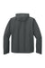 Port Authority J714 Mens C-FREE Water Resistant Full Zip Hooded Rain Jacket Steel Grey Flat Back