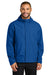 Port Authority J714 Mens C-FREE Water Resistant Full Zip Hooded Rain Jacket True Royal Blue Model Front