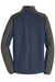 Port Authority J718 Mens Active Wind & Water Resistant Full Zip Jacket Dress Navy Blue/Steel Grey Flat Back