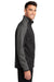 Port Authority J718 Mens Active Wind & Water Resistant Full Zip Jacket Deep Black/Steel Grey Model Side