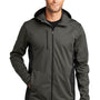 Port Authority Mens Active Wind & Water Resistant Full Zip Hooded Jacket - Steel Grey/Deep Black