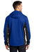 Port Authority J719 Mens Active Wind & Water Resistant Full Zip Hooded Jacket True Royal Blue/Deep Black Model Back