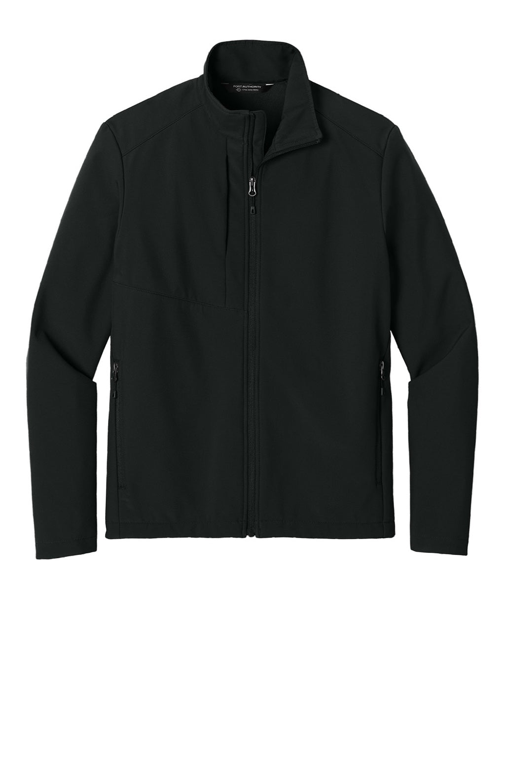 Port Authority J720 Mens C-FREE Core Water Resistant Soft Shell Full Zip Jacket Deep Black Flat Front