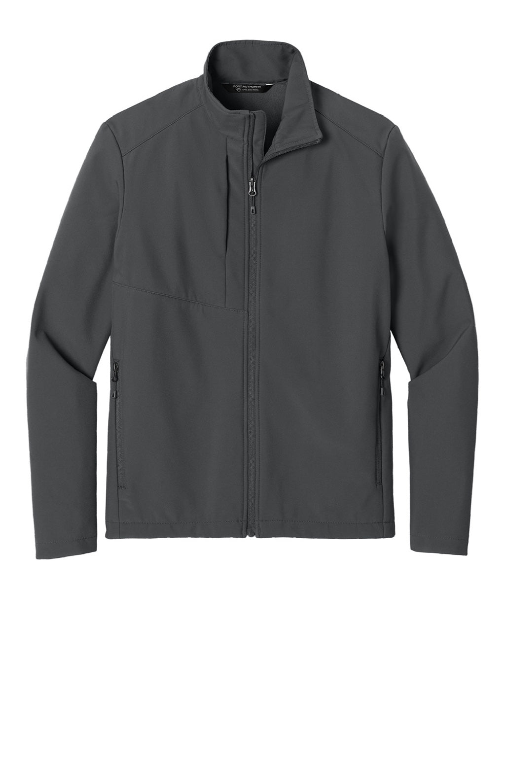 Port Authority J720 Mens C-FREE Core Water Resistant Soft Shell Full Zip Jacket Steel Grey Flat Front