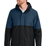 Port Authority Mens Insulated Ripstop Full Zip Hooded Jacket - Dress Navy Blue/Deep Black - COMING SOON