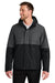 Port Authority J721 Mens Insulated Ripstop Full Zip Hooded Jacket Steel Grey/Deep Black Model Front