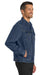 Port Authority J7620 Mens Stonewashed Denim Button Down Jacket Denim Blue Model Side