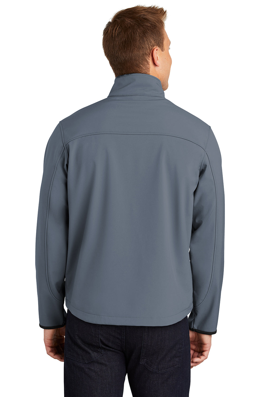 Port Authority J790/TLJ790 Mens Glacier Wind & Water Resistant Full Zip Jacket Atlantic Blue/Chrome Model Back