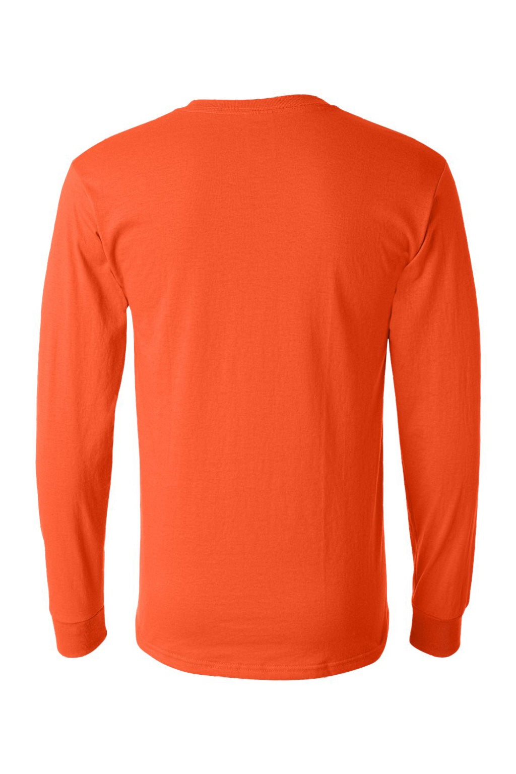 Jerzees 29LS/29LSR Mens Dri-Power Moisture Wicking Long Sleeve Crewneck T-Shirt Burnt Orange Flat Back