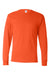 Jerzees 29LS/29LSR Mens Dri-Power Moisture Wicking Long Sleeve Crewneck T-Shirt Burnt Orange Flat Front