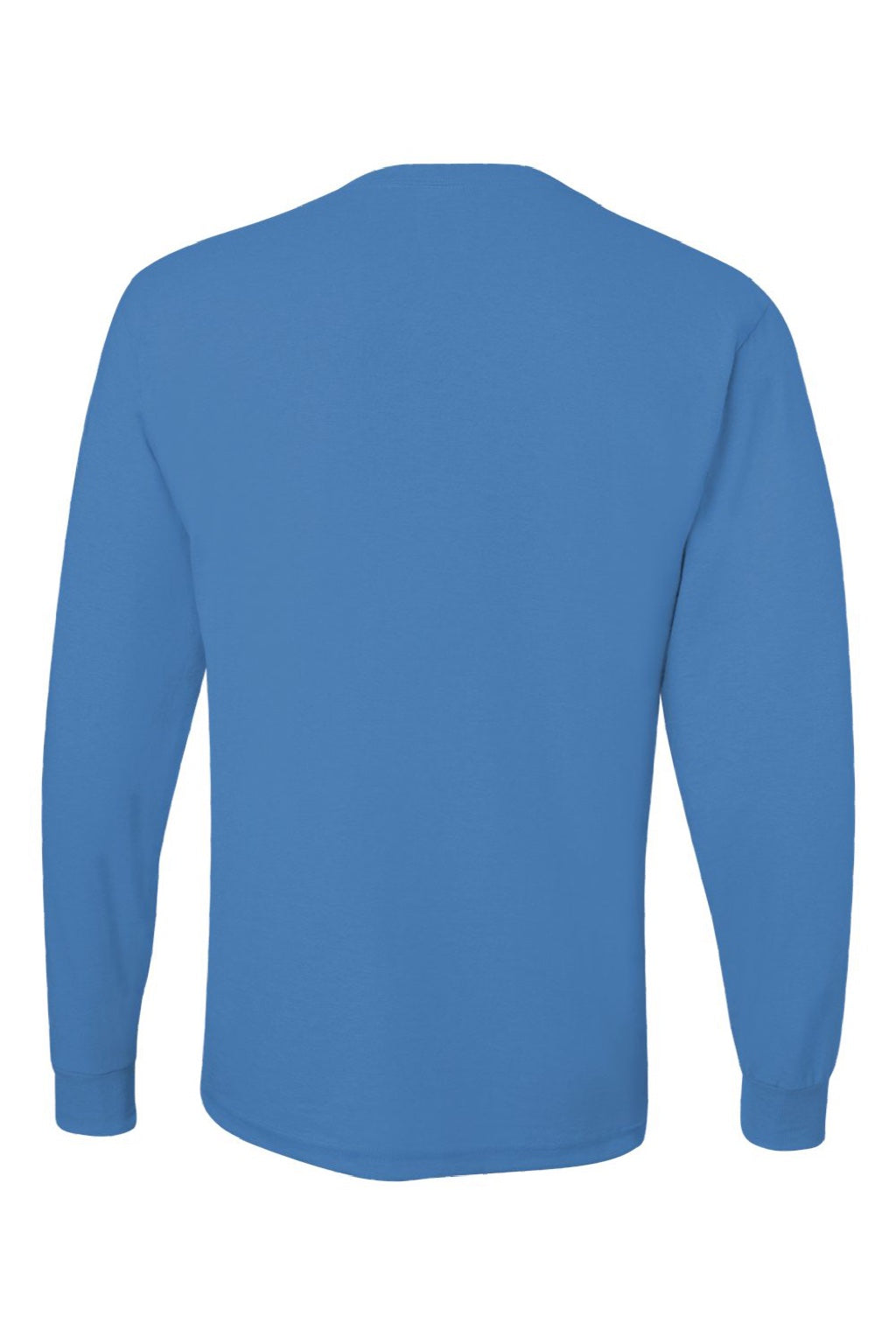 Jerzees 29LS/29LSR Mens Dri-Power Moisture Wicking Long Sleeve Crewneck T-Shirt Columbia Blue Flat Back