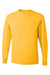 Jerzees 29LS/29LSR Mens Dri-Power Moisture Wicking Long Sleeve Crewneck T-Shirt Island Yellow Flat Front