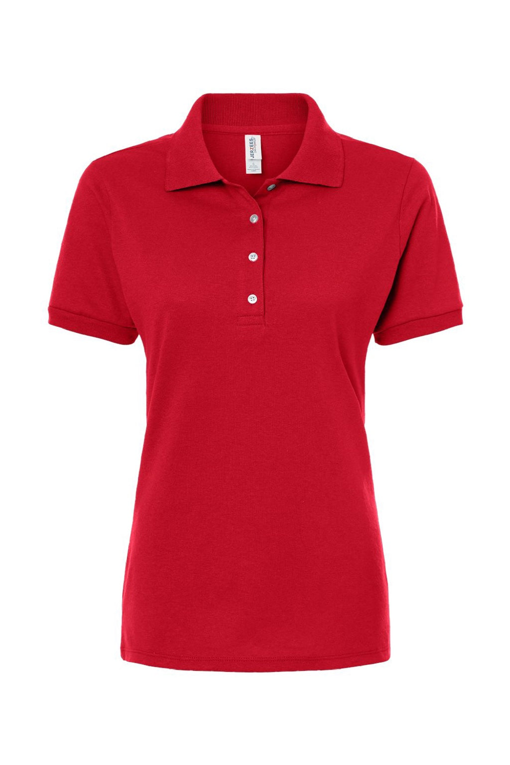 Jerzees 437WR Womens SpotShield Stain Resistant Short Sleeve Polo Shirt True Red Flat Front