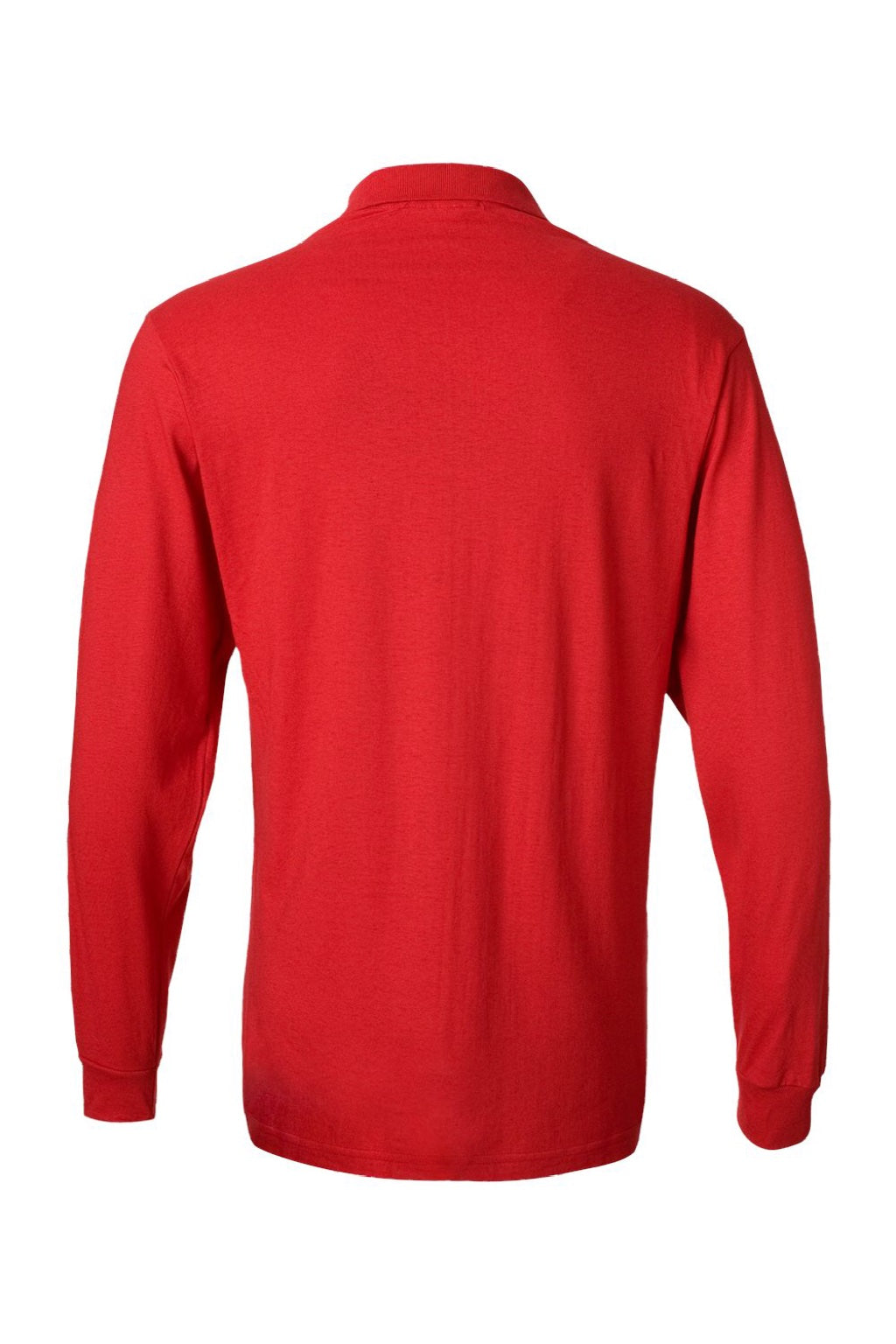Jerzees 437LR Mens SpotShield Stain Resistant Long Sleeve Polo Shirt True Red Flat Back