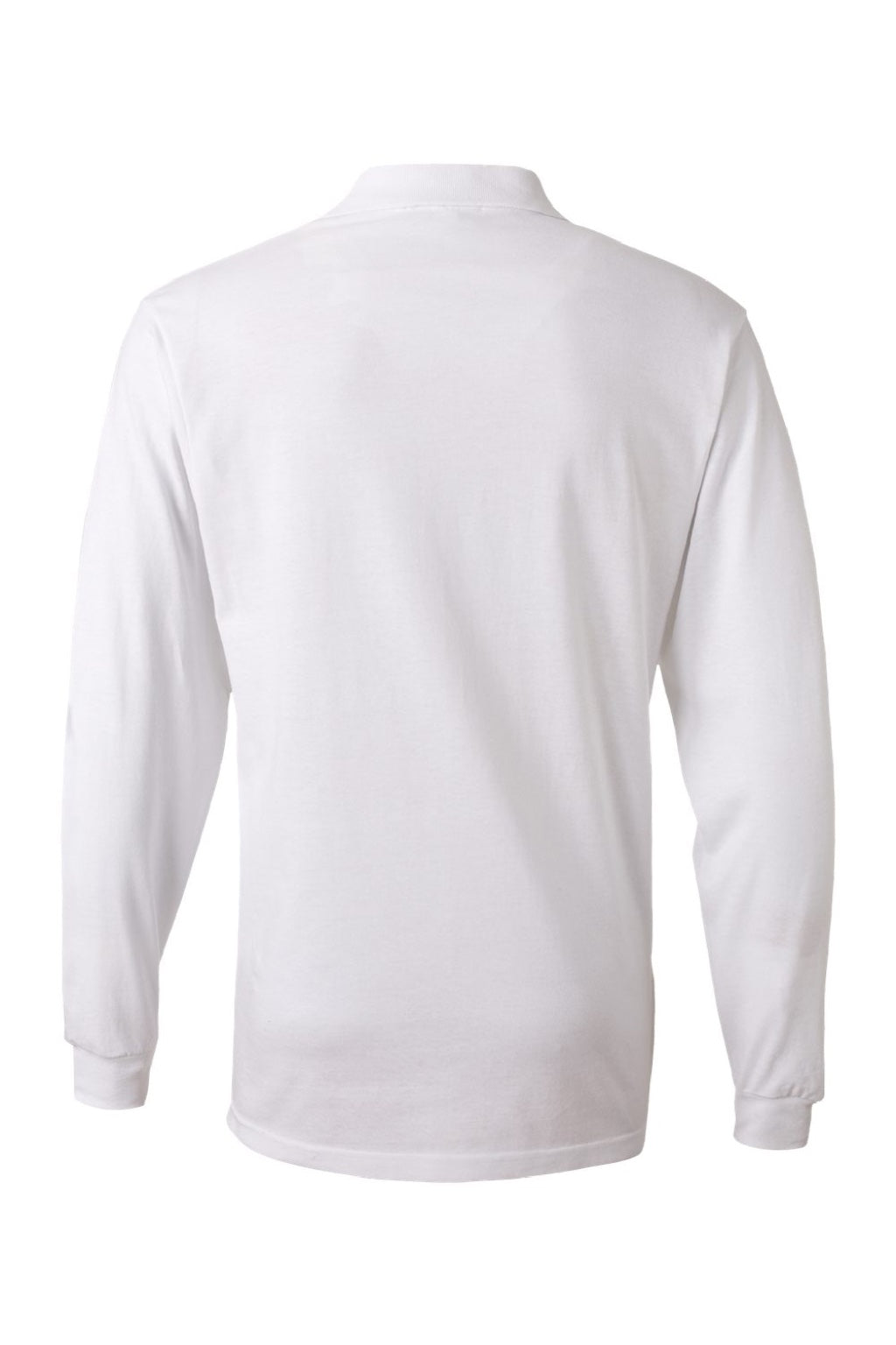 Jerzees 437LR Mens SpotShield Stain Resistant Long Sleeve Polo Shirt White Flat Back