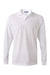 Jerzees 437LR Mens SpotShield Stain Resistant Long Sleeve Polo Shirt White Flat Front