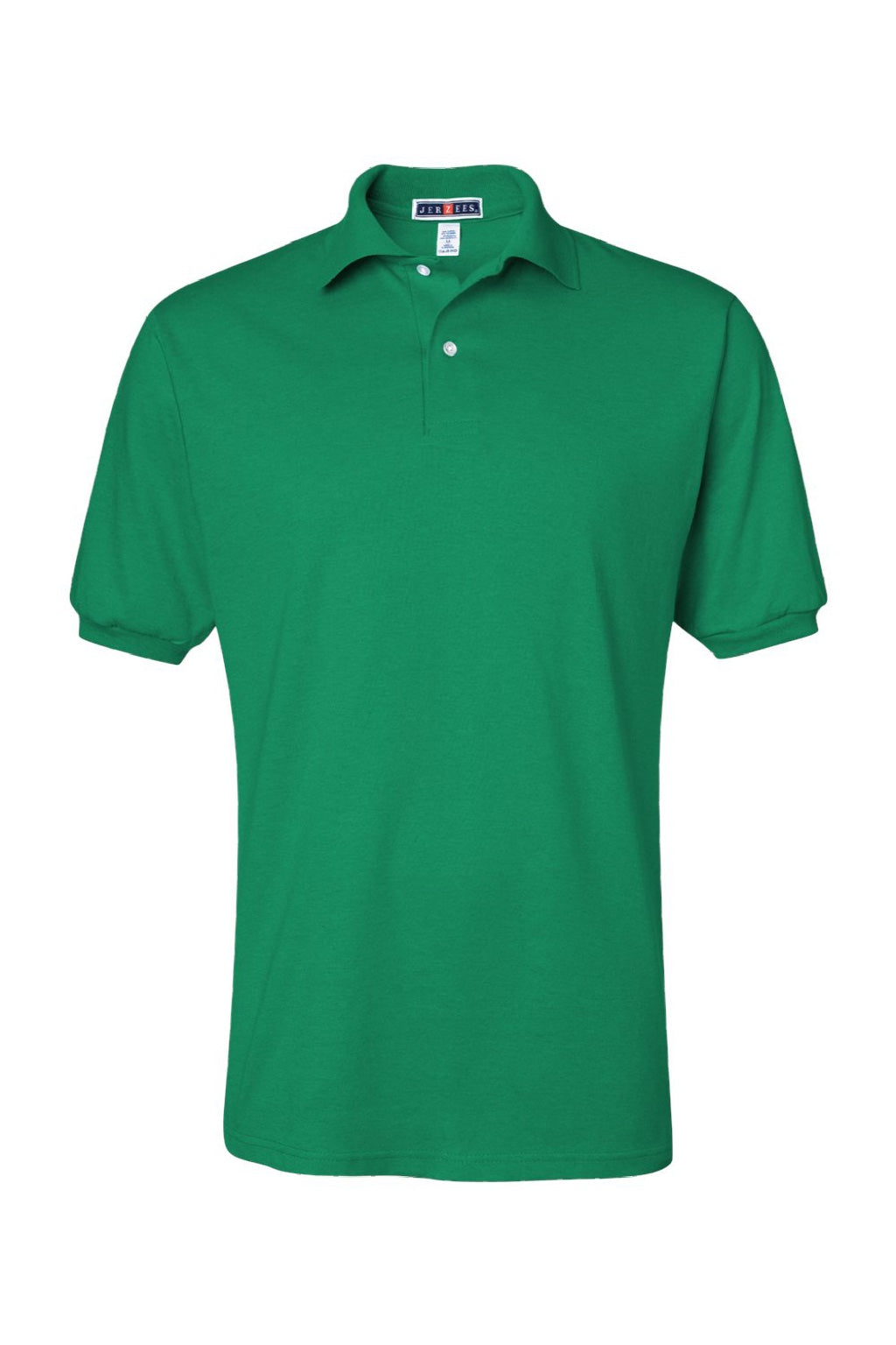 Jerzees 437M/437MSR Mens SpotShield Stain Resistant Short Sleeve Polo Shirt Kelly Green Flat Front