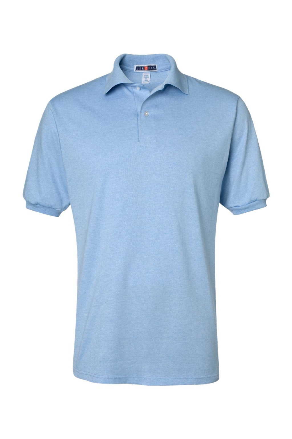 Jerzees 437M/437MSR Mens SpotShield Stain Resistant Short Sleeve Polo Shirt Light Blue Flat Front