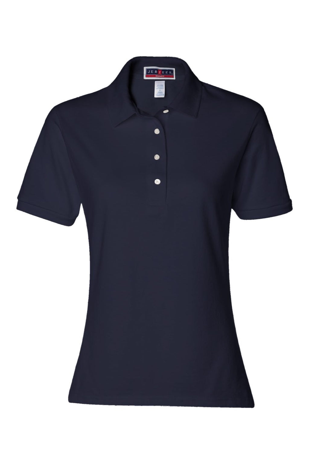 Jerzees 437WR Womens SpotShield Stain Resistant Short Sleeve Polo Shirt Navy Blue Flat Front