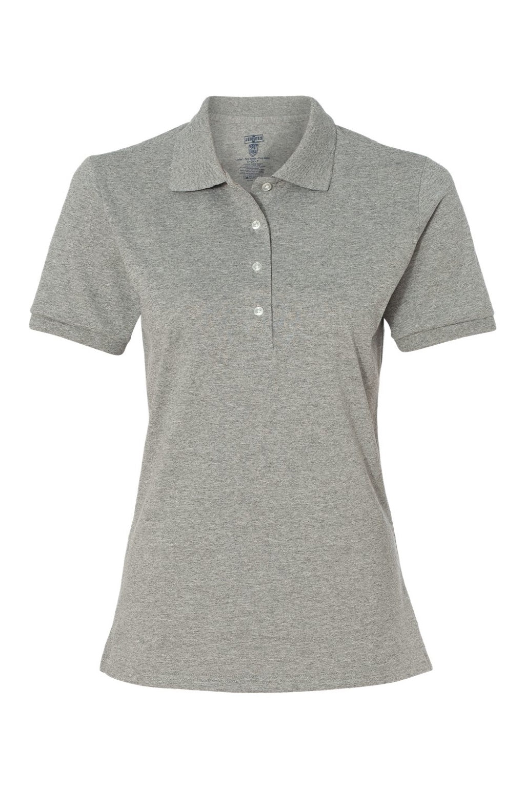 Jerzees 437WR Womens SpotShield Stain Resistant Short Sleeve Polo Shirt Oxford Grey Flat Front
