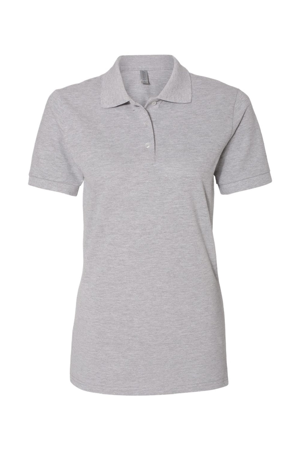 Jerzees 443W Womens Short Sleeve Polo Shirt Heather Grey Flat Front