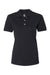 Jerzees 443W Womens Short Sleeve Polo Shirt Black Flat Front