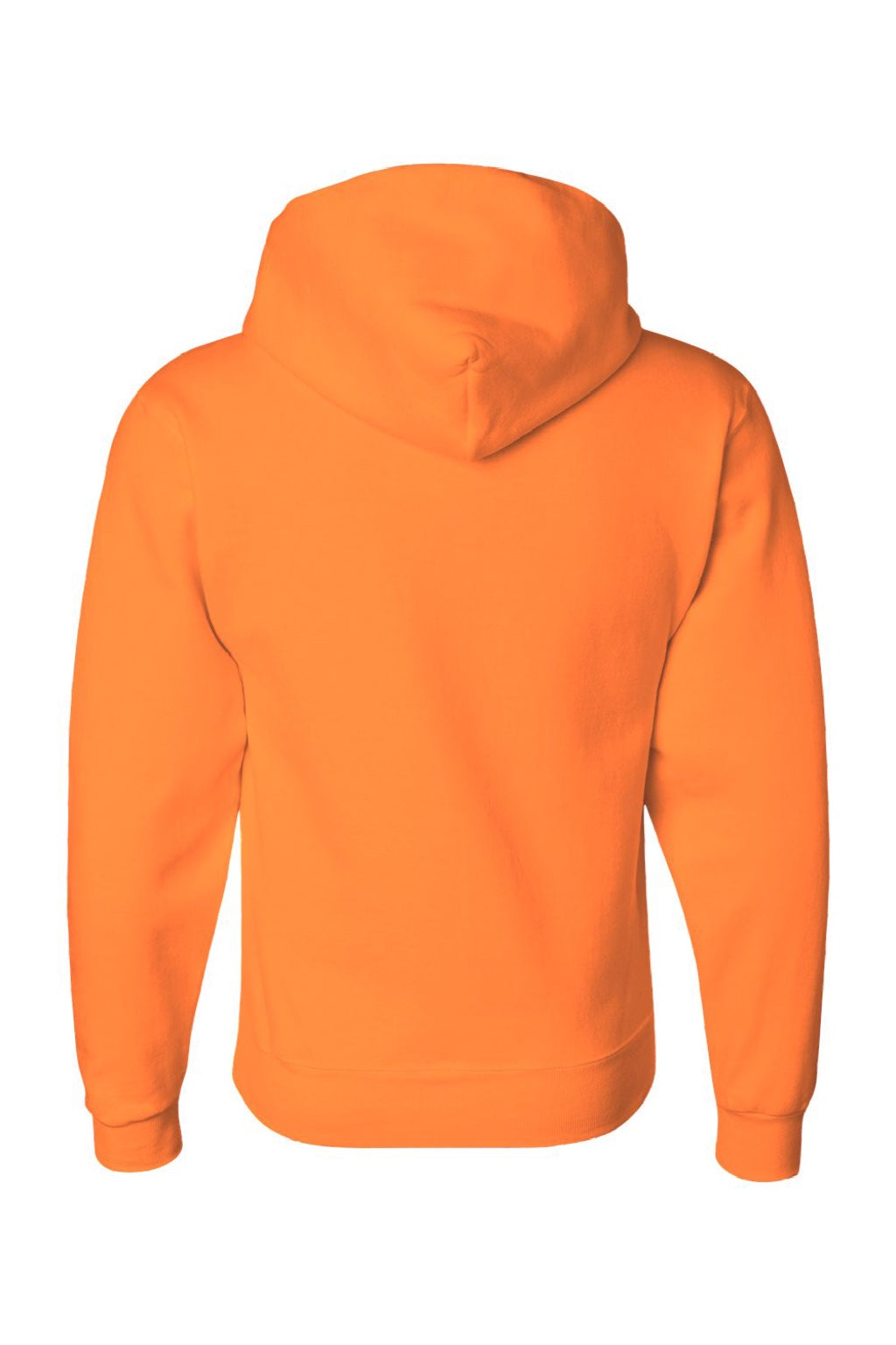 Jerzees 4997M/4997MR Mens Super Sweats NuBlend Pill Resistant Fleece Hooded Sweatshirt Hoodie w/ Pouch Pocket Safety Orange Flat Back