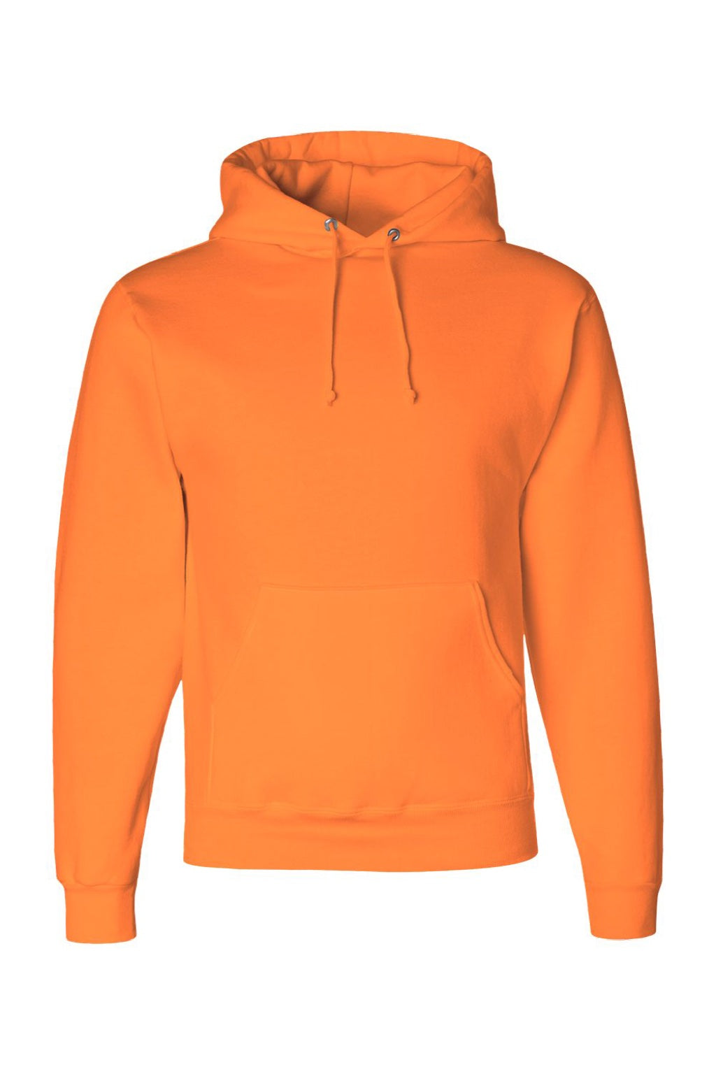 Jerzees 4997M/4997MR Mens Super Sweats NuBlend Pill Resistant Fleece Hooded Sweatshirt Hoodie w/ Pouch Pocket Safety Orange Flat Front