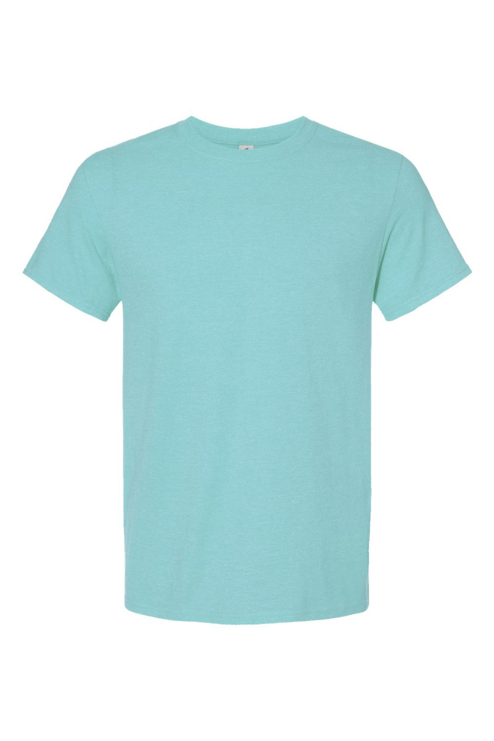 Jerzees 560MR/560M Mens Premium Blend Moisture Wicking Short Sleeve Crewneck T-Shirt Heather Aqua Flat Front