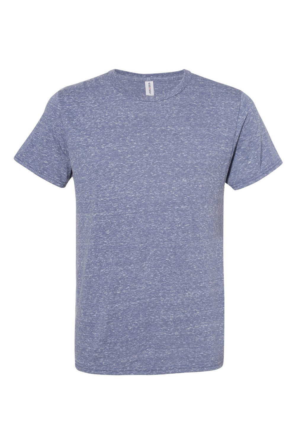 Jerzees 88M/88MR Mens Vintage Snow Short Sleeve Crewneck T-Shirt Heather Denim Blue Flat Front