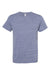 Jerzees 88M/88MR Mens Vintage Snow Short Sleeve Crewneck T-Shirt Heather Denim Blue Flat Front