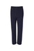 Jerzees 974M/974MPR Mens NuBlend Pill Resistant Fleece Open Bottom Sweatpants w/ Pockets Navy Blue Flat Front
