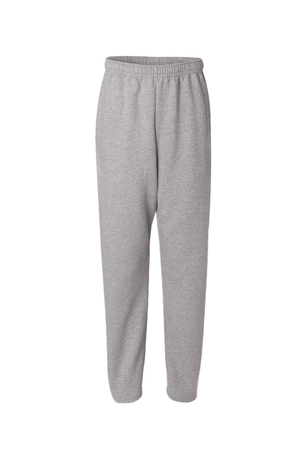 Jerzees 974M/974MPR Mens NuBlend Pill Resistant Fleece Open Bottom Sweatpants w/ Pockets Oxford Grey Flat Front