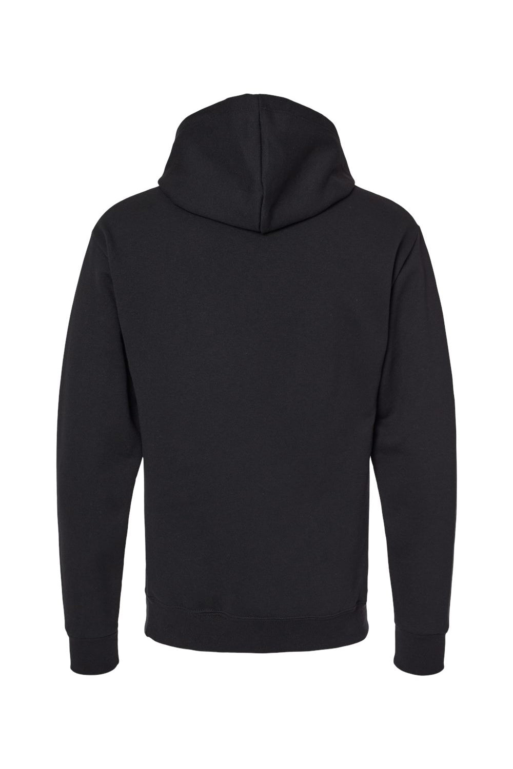 Jerzees 98CR Mens NuBlend Fleece Pill Resistant Billboard Hooded Sweatshirt Hoodie w/ Pouch Pocket Black/White Flat Back