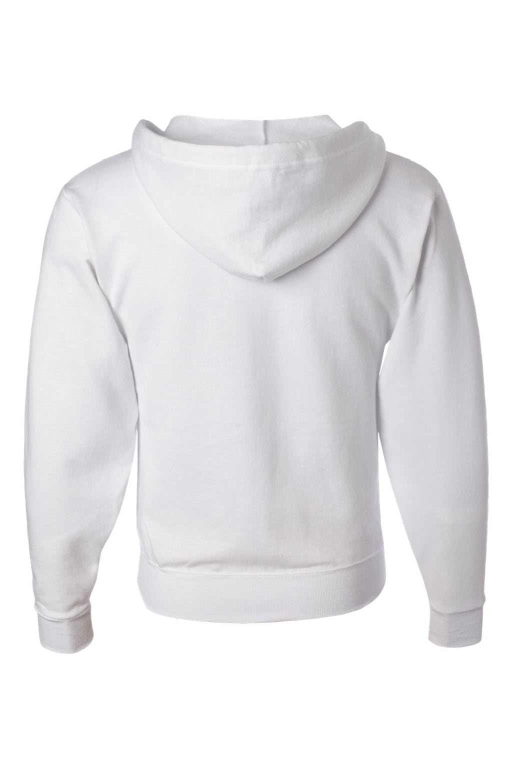 Jerzees 993M/993MR Mens NuBlend Pill Resistant Fleece Full Zip Hooded Sweatshirt Hoodie w/ Pockets White Flat Back