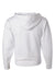 Jerzees 993M/993MR Mens NuBlend Pill Resistant Fleece Full Zip Hooded Sweatshirt Hoodie w/ Pockets White Flat Back