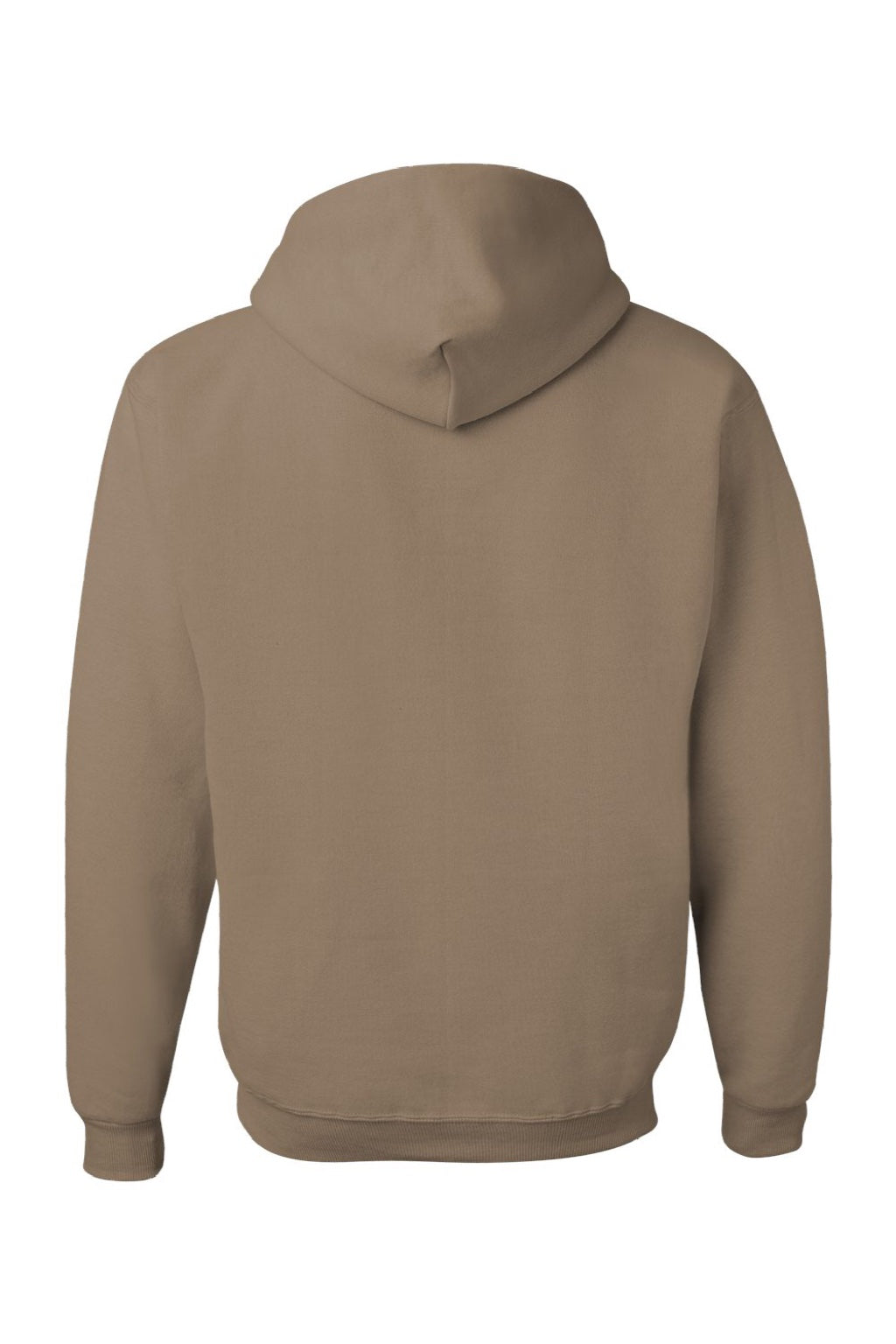 Jerzees 996M/996MR Mens NuBlend Pill Resistant Fleece Hooded Sweatshirt Hoodie w/ Pouch Pocket Safari Brown Flat Back