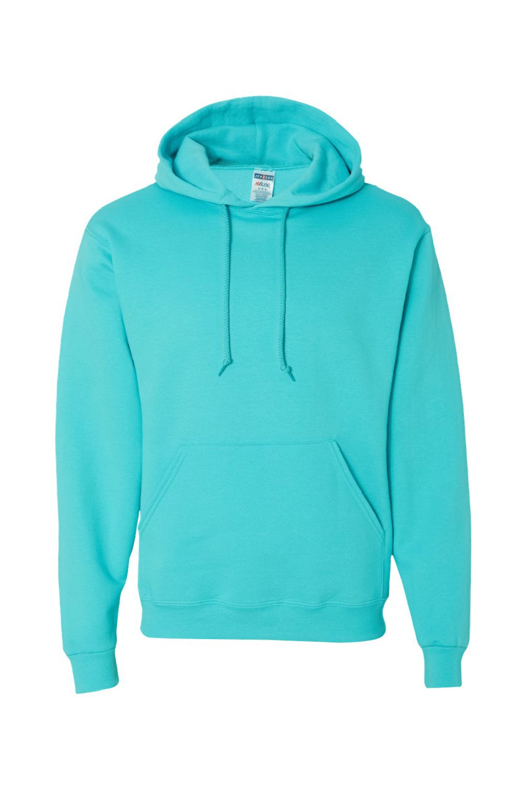 Jerzees 996M/996MR Mens NuBlend Pill Resistant Fleece Hooded Sweatshirt Hoodie w/ Pouch Pocket Scuba Blue Flat Front