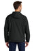 Port Authority JP56 Mens Team Wind & Water Resistant Full Zip Hooded Jacket Black Model Back