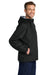Port Authority JP56 Mens Team Wind & Water Resistant Full Zip Hooded Jacket Black Model Side