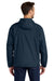 Port Authority JP56 Mens Team Wind & Water Resistant Full Zip Hooded Jacket Bright Navy Blue Model Back