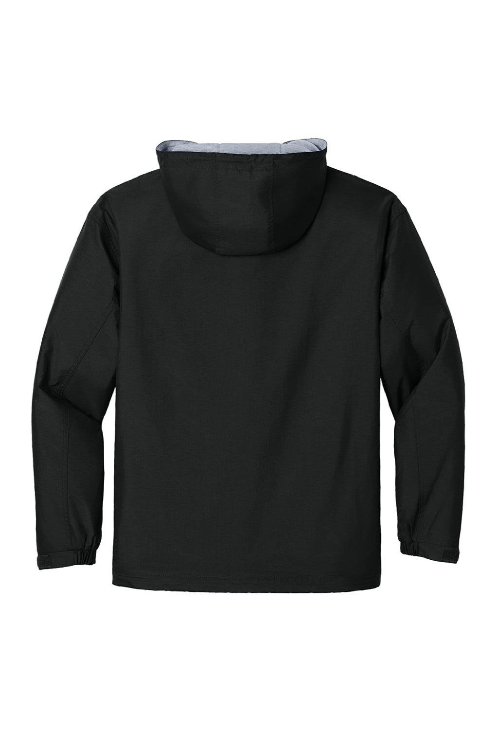 Port Authority JP56 Mens Team Wind & Water Resistant Full Zip Hooded Jacket Black Flat Back