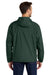 Port Authority JP56 Mens Team Wind & Water Resistant Full Zip Hooded Jacket Hunter Green Model Back