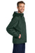 Port Authority JP56 Mens Team Wind & Water Resistant Full Zip Hooded Jacket Hunter Green Model Side