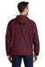 Port Authority JP56 Mens Team Wind & Water Resistant Full Zip Hooded Jacket Maroon Model Back