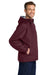 Port Authority JP56 Mens Team Wind & Water Resistant Full Zip Hooded Jacket Maroon Model Side