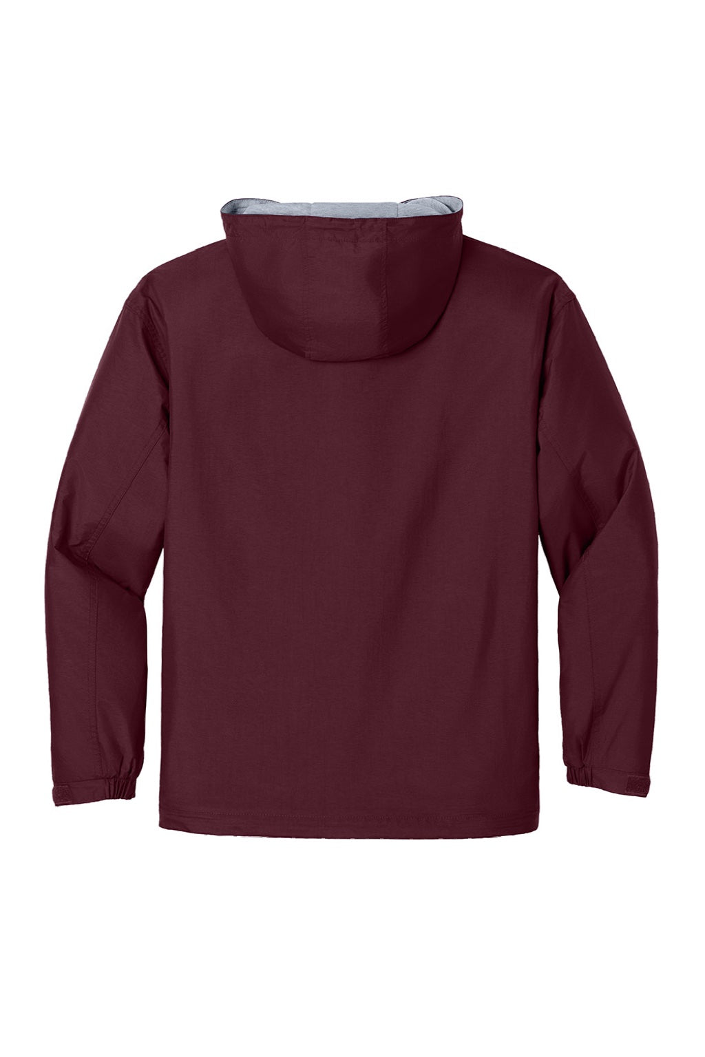 Port Authority JP56 Mens Team Wind & Water Resistant Full Zip Hooded Jacket Maroon Flat Back